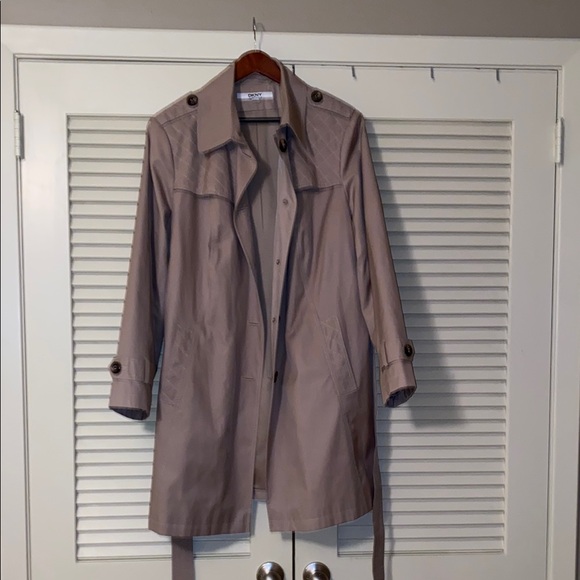 DKNY Beige Trench Coat - Picture 6 of 10